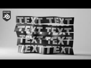abstract text animation in blender