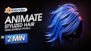 hair animation using soft body in blender