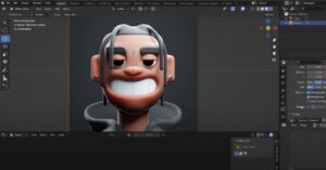 stylized character in blender
