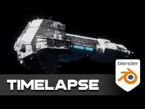 star wars spaceship modeling timelapse