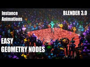 Instance animation using geometry nodes in Blender