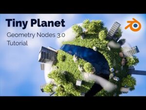 How to make tiny planet using geometry nodes in Blender
