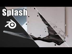 How to make water splash animation along a curve using Geometry Nodes