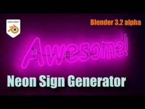 How to make neon sign using geometry nodes in Blender