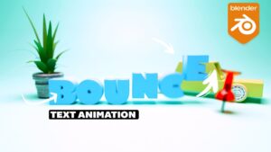 How to create bouncing text animation in Blender