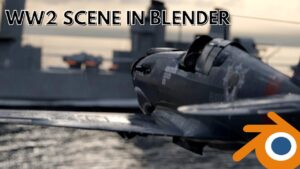 Blender 3d animation of World War 2 scene. The entire scene was animated and rendered in Blender 2.91