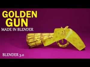 How To Design Golden Gun In Blender
