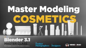 In this trailer, you will have a quick preview of a modeling course I created-- Master Modeling Cosmetics in Blender