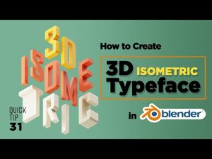 How to create a 3D isometric typeface in Blender