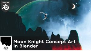 How to make Moon Knight Art in Blender