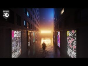 How create a alley Scene with Eevee & Cycles