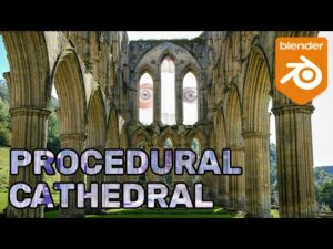 How to make procedural cathedral using geometry nodes in Blender