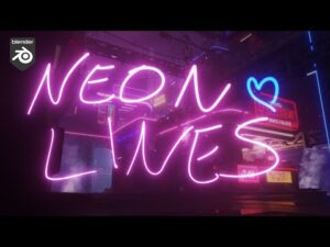 With this Blender geometry nodes setup you can easily add some neon lines into your scene