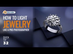 How to light Jewelry in Blender using one light
