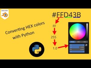convert HEX colors to Blender RGB with a Python script